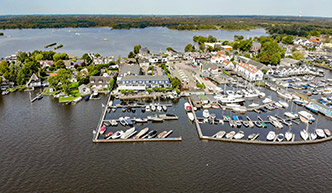 Uitzicht op de haven vanuit Fletcher Hotel-Restaurant Loosdrecht-Amsterdam